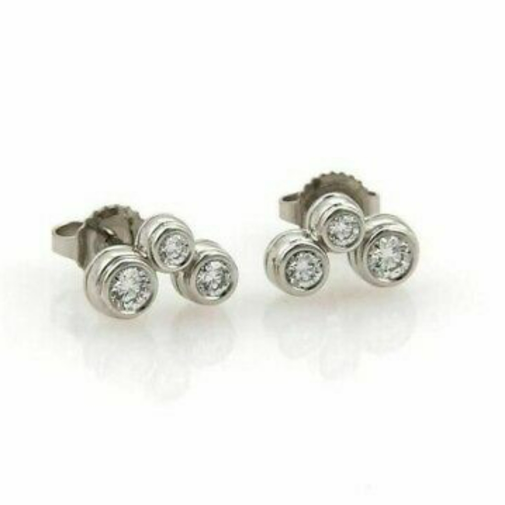 Tiffany Platinum Diamond Earrings